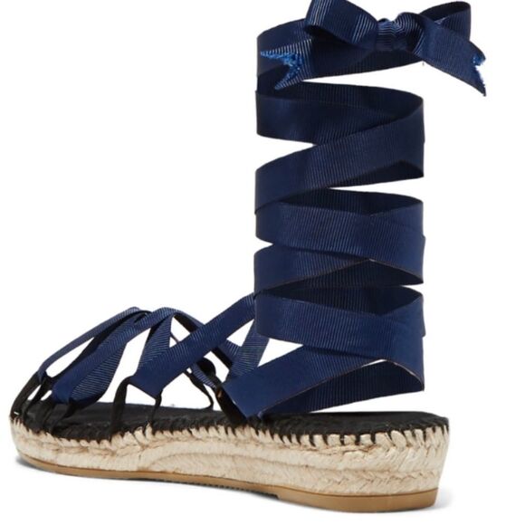 Espadrilles With Ribbons Navy - Picture 9 of 9
